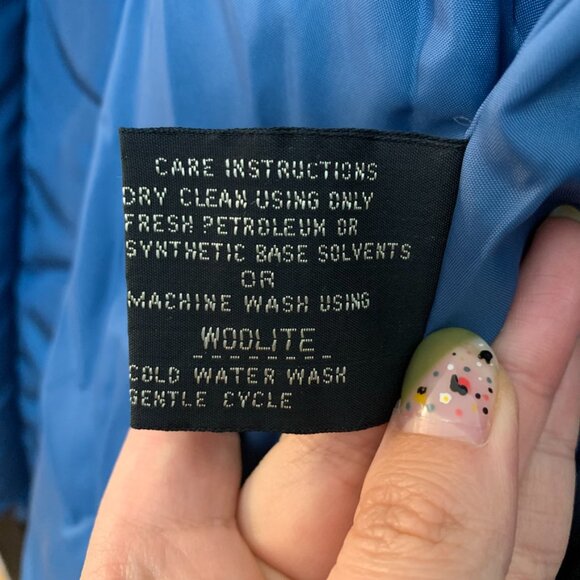 Gallery Vintage Down Puffer Coat Size M Blue - Picture 8 of 8